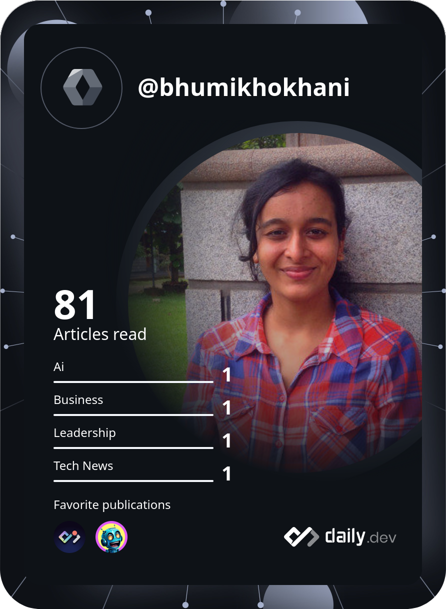 Bhumi Khokhani's Dev Card