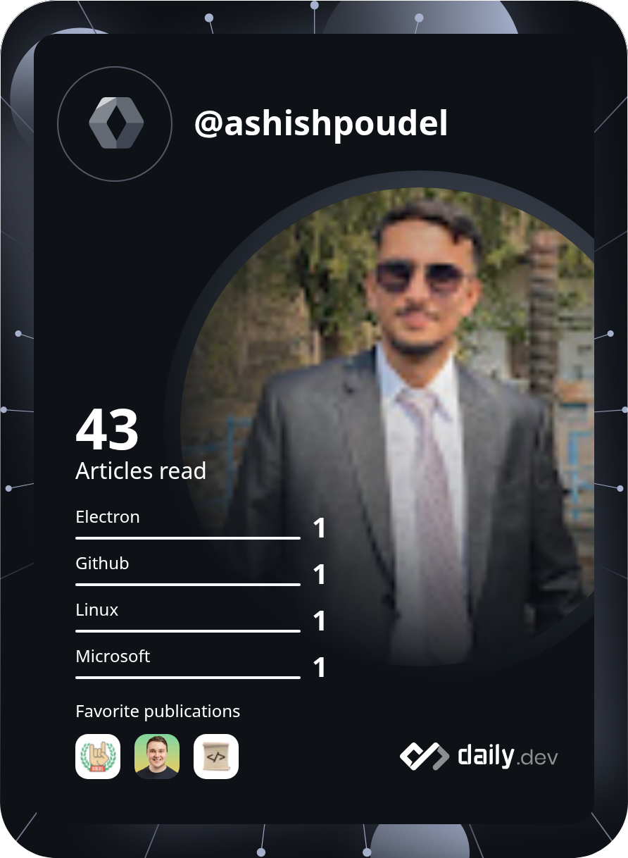 Ashish Poudel's Dev Card