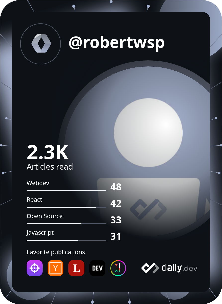 Robert's Dev Card