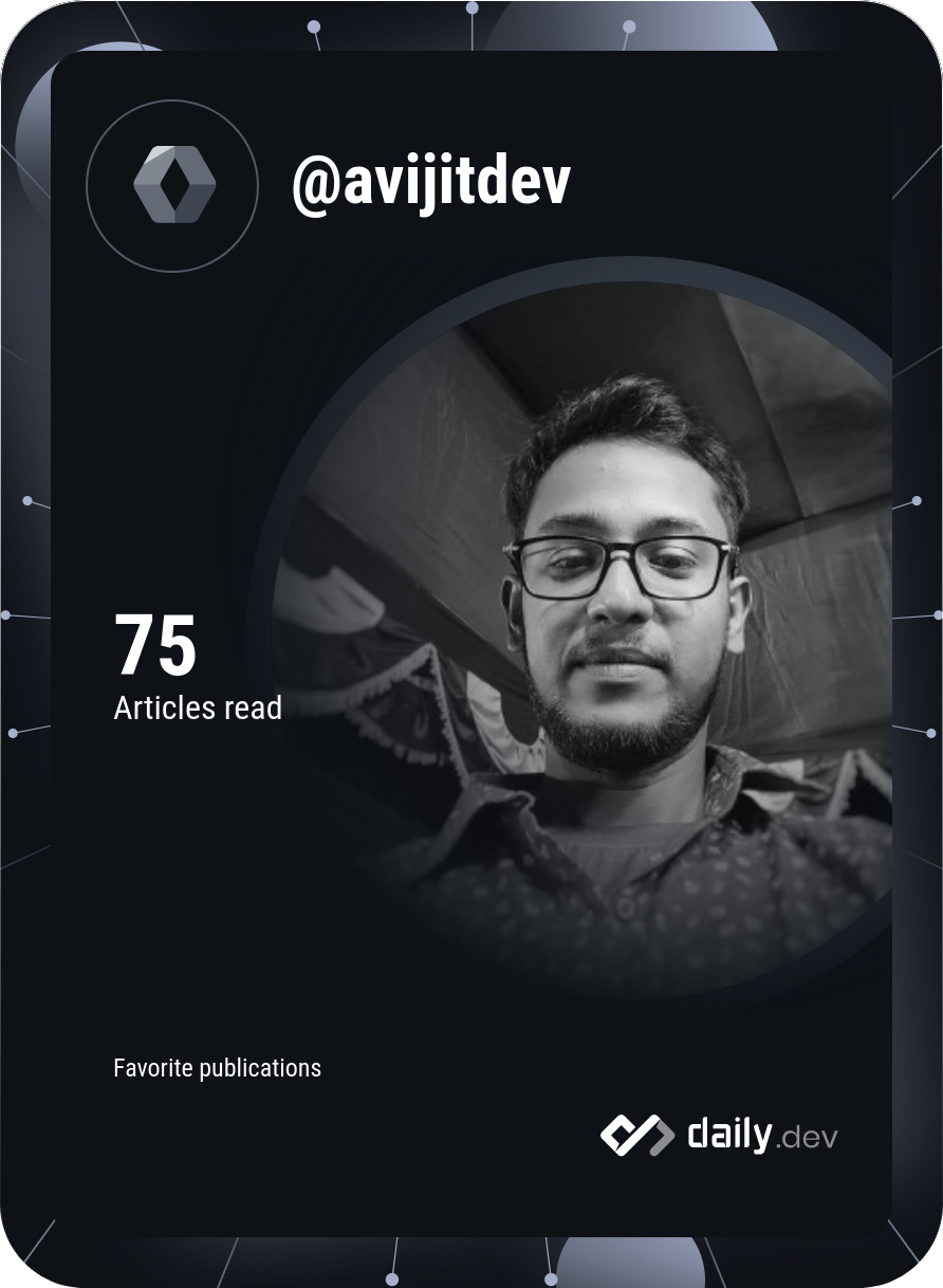 Avijit Biswas's Dev Card