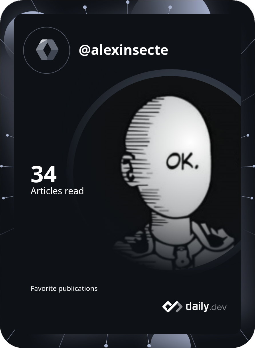 Alexandre Beauquel's Dev Card