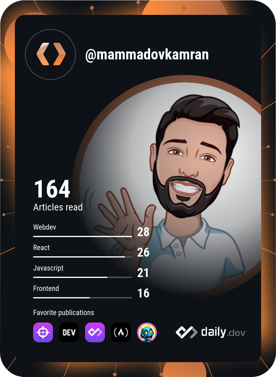 Kamran's Dev Card