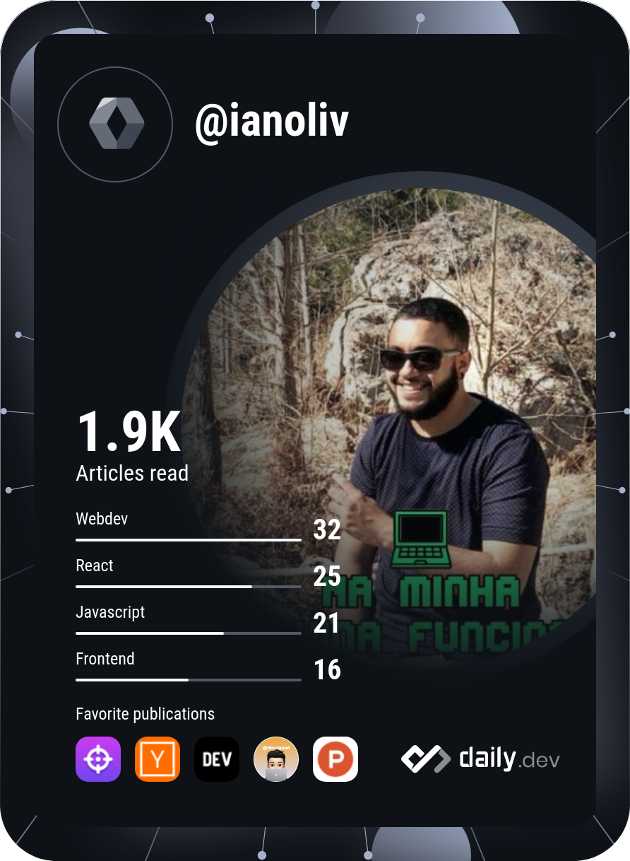 Ian Gabriel Oliveira de Sousa's Dev Card