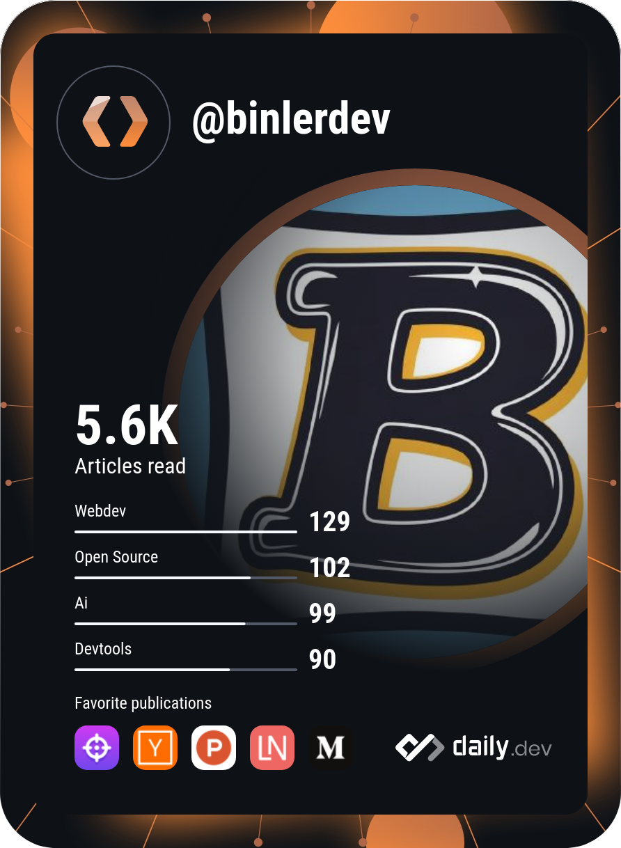 Binler's Dev Card