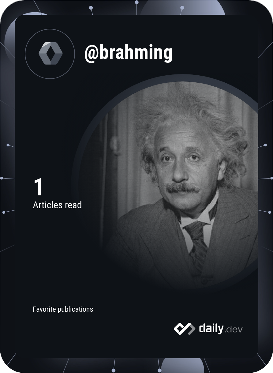 Brahming Wu's Dev Card