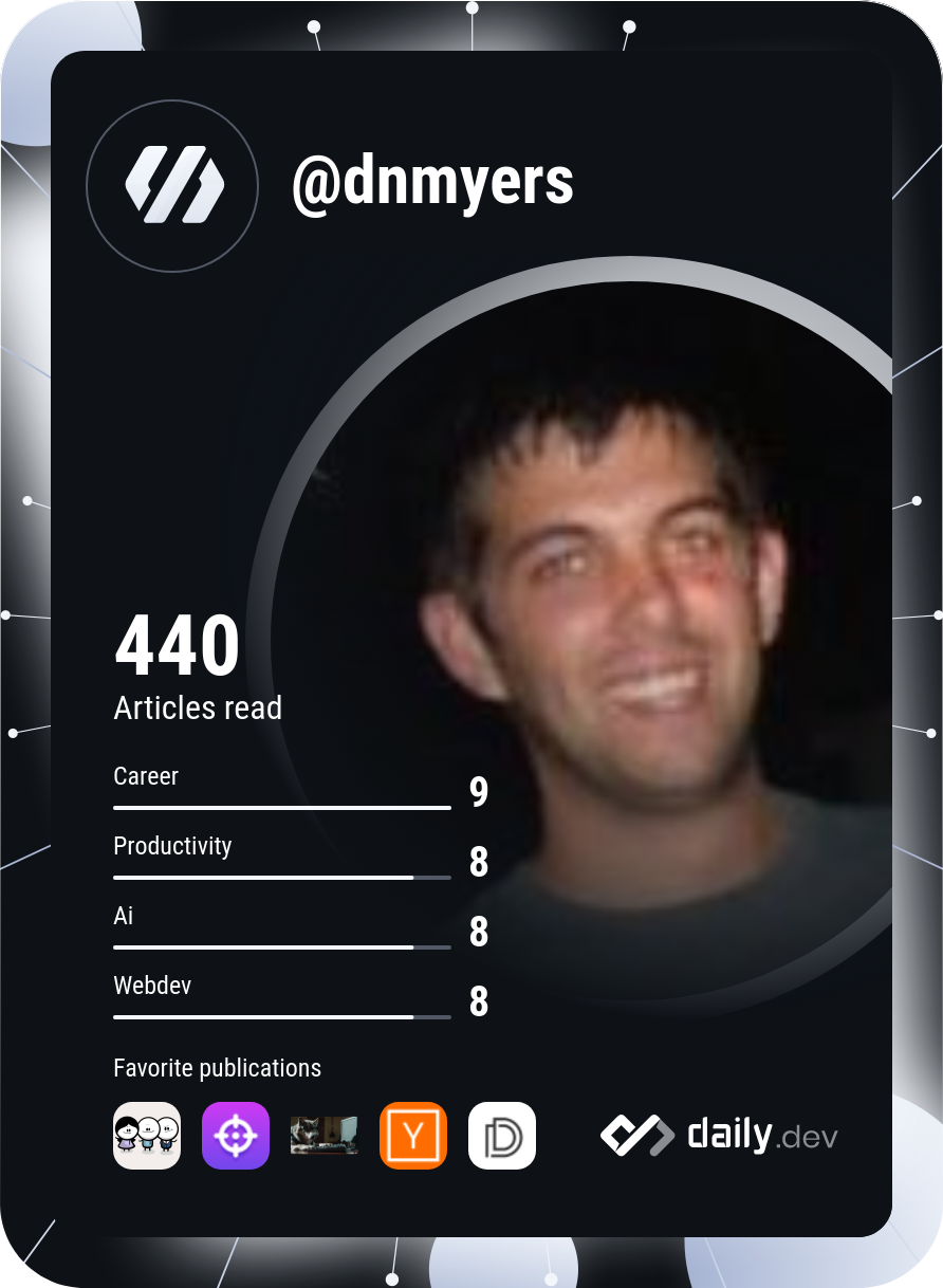 Daniel Myers's Dev Card
