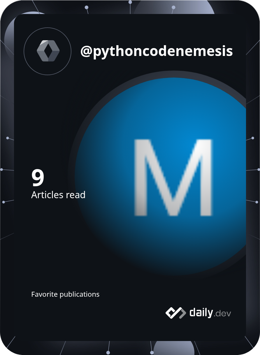 Python Code Nemesis's Dev Card