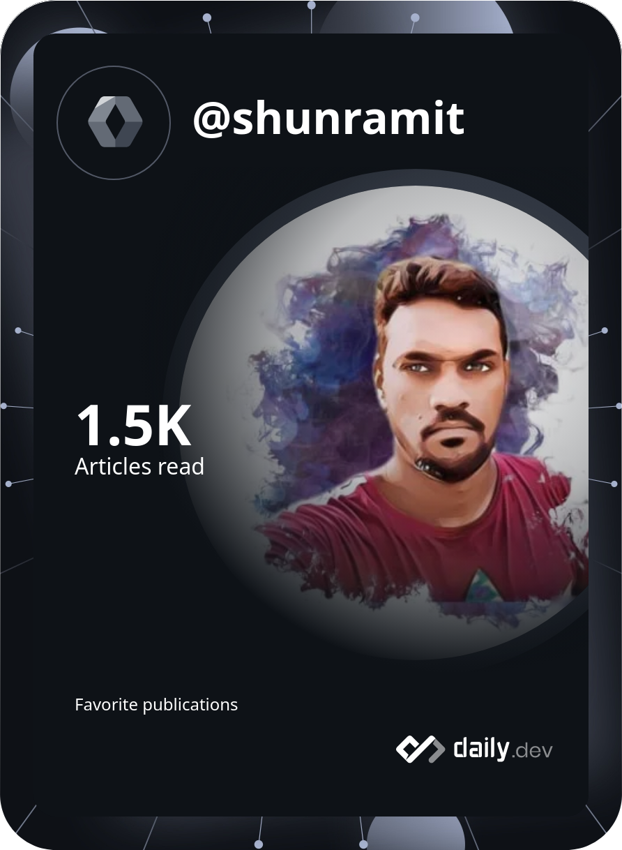 Shun Ram's Dev Card