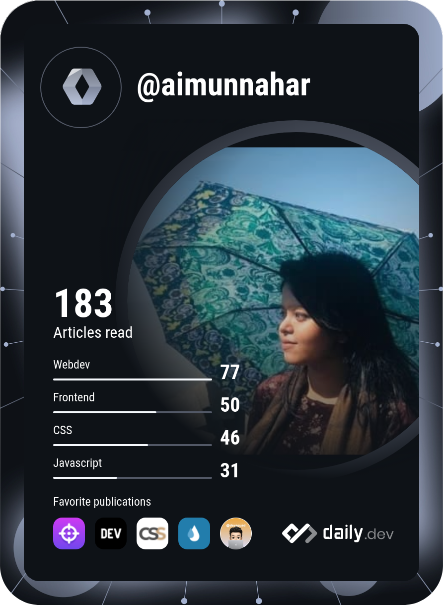 Aimun Nahar's Dev Card