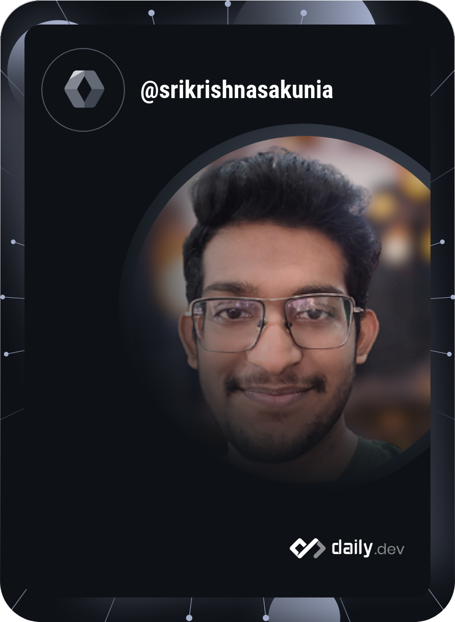 Srikrishna Sakunia's Dev Card