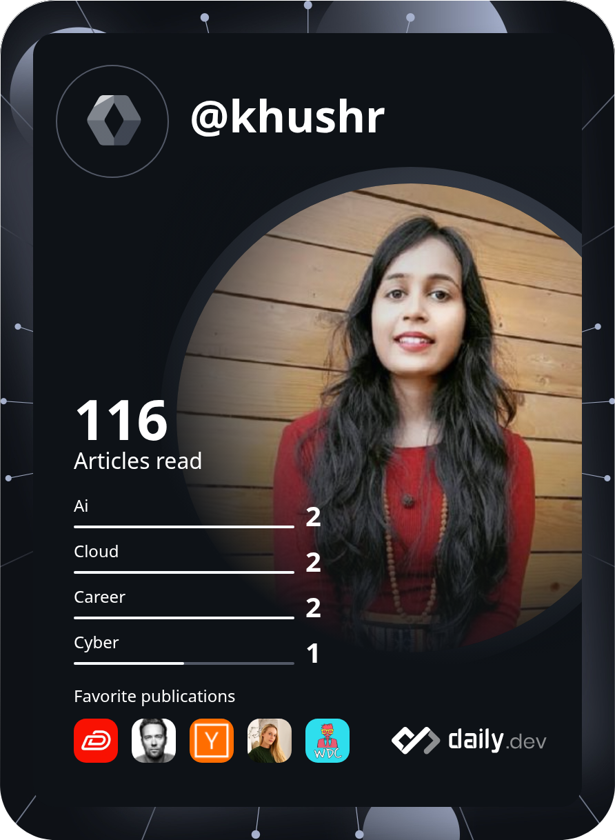 Khushboo Raikwar's Dev Card