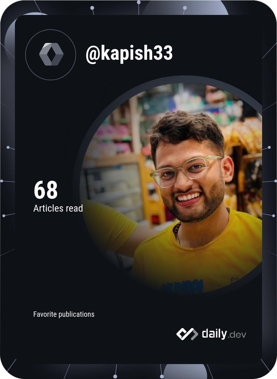 Kapish Singh's Dev Card