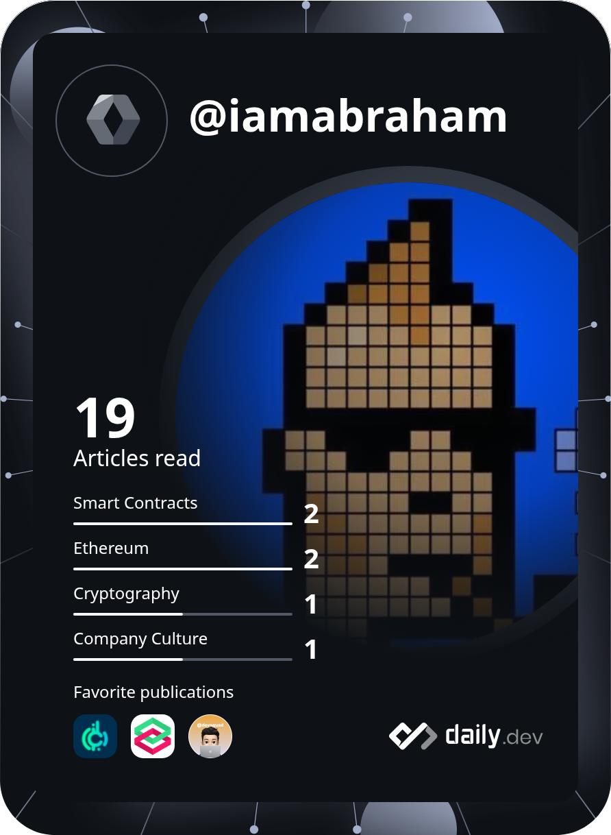 Abraham Dominic Newton's Dev Card