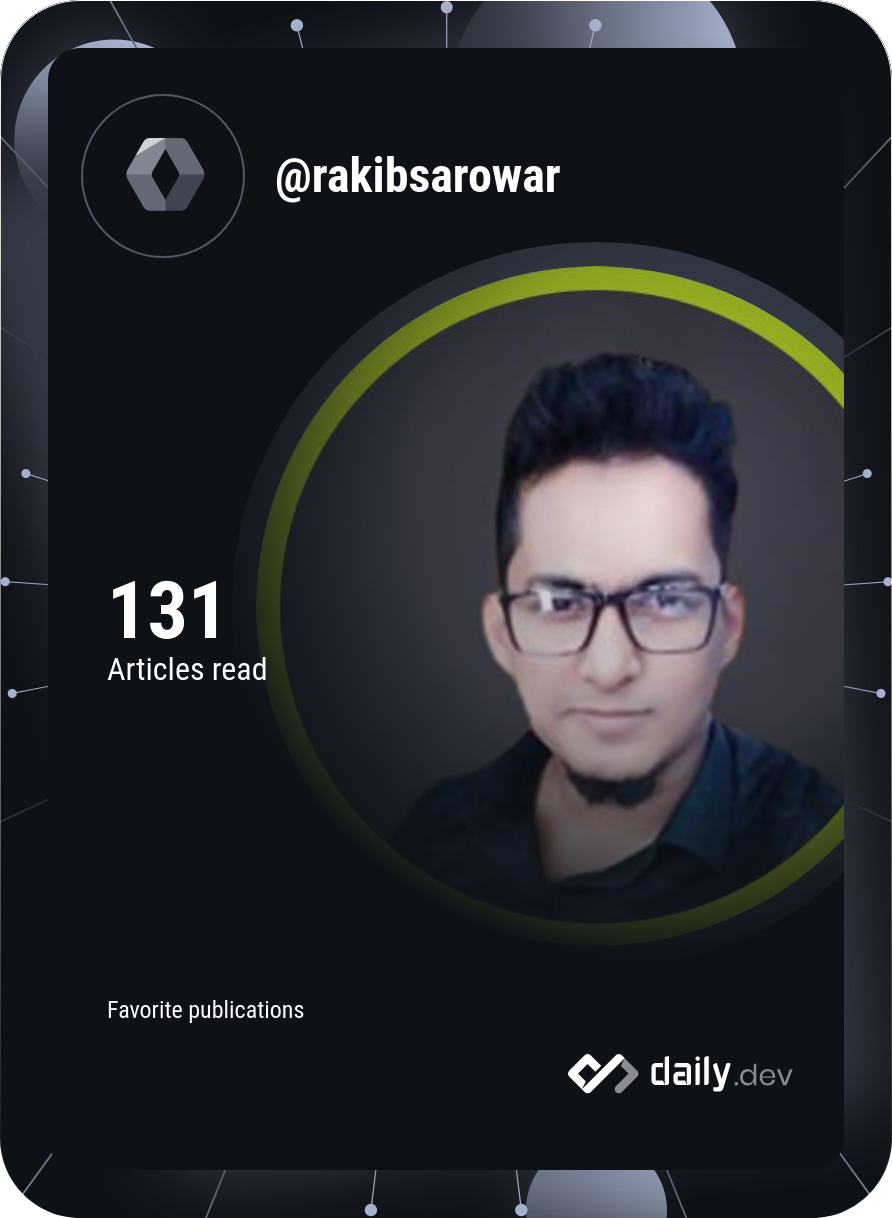Md. Rakib Sarowar's Dev Card