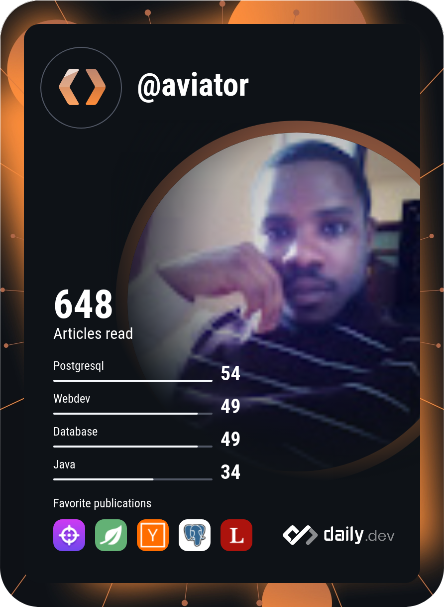 Aviator K's Dev Card