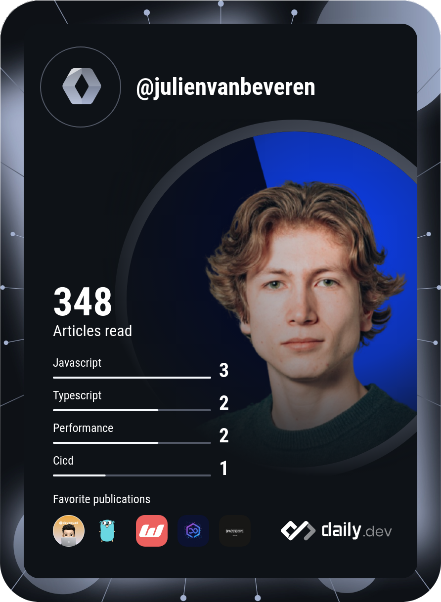 Julien Van Beveren's Dev Card