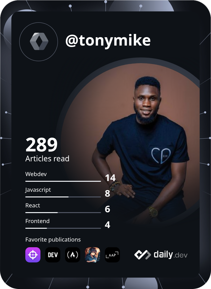Tony Michael's Dev Card