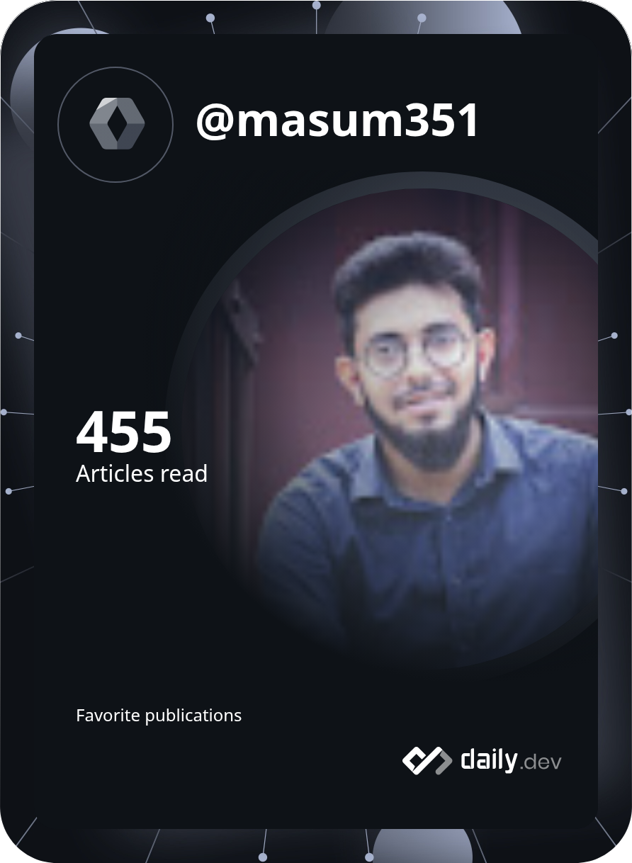 Masum Arifin's Dev Card