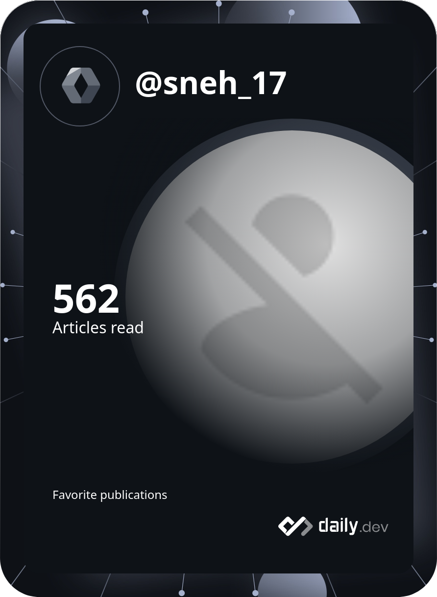 Sneh Ghetiya's Dev Card