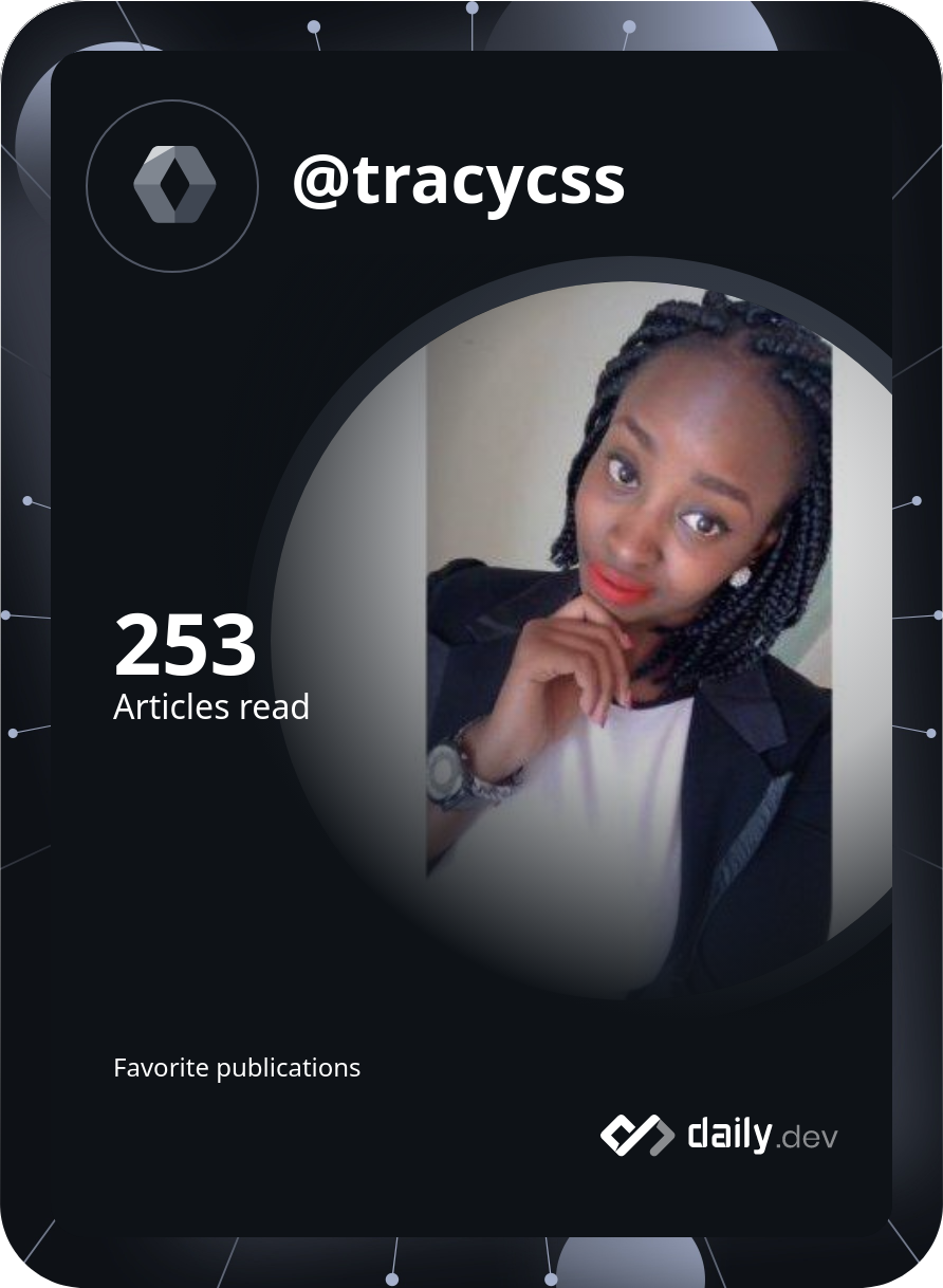 Jane Tracy Muthoni's Dev Card