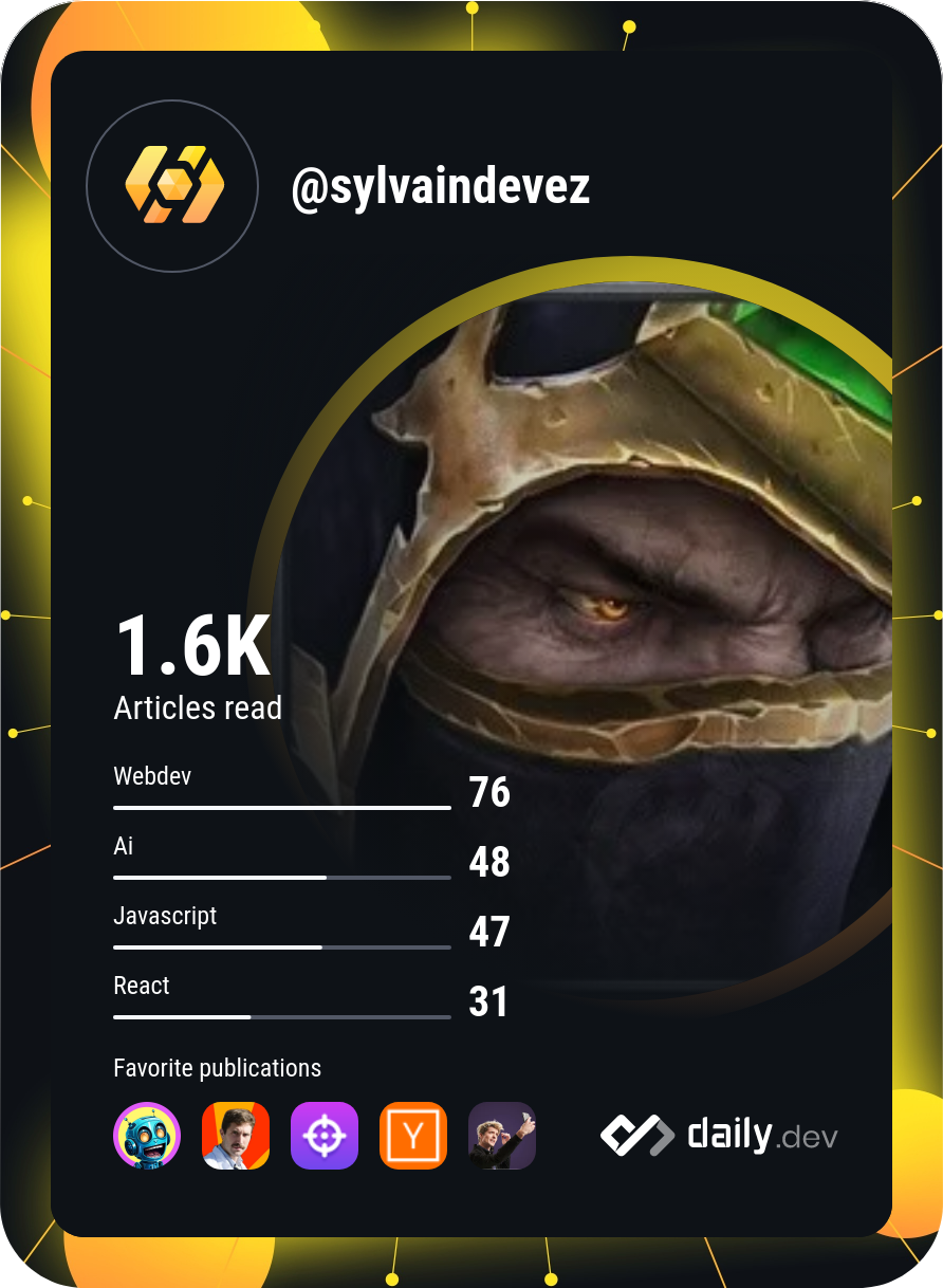 Sylvain Joly's Dev Card