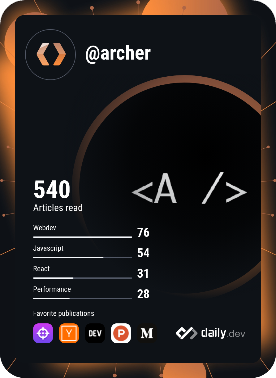Archer's Dev Card