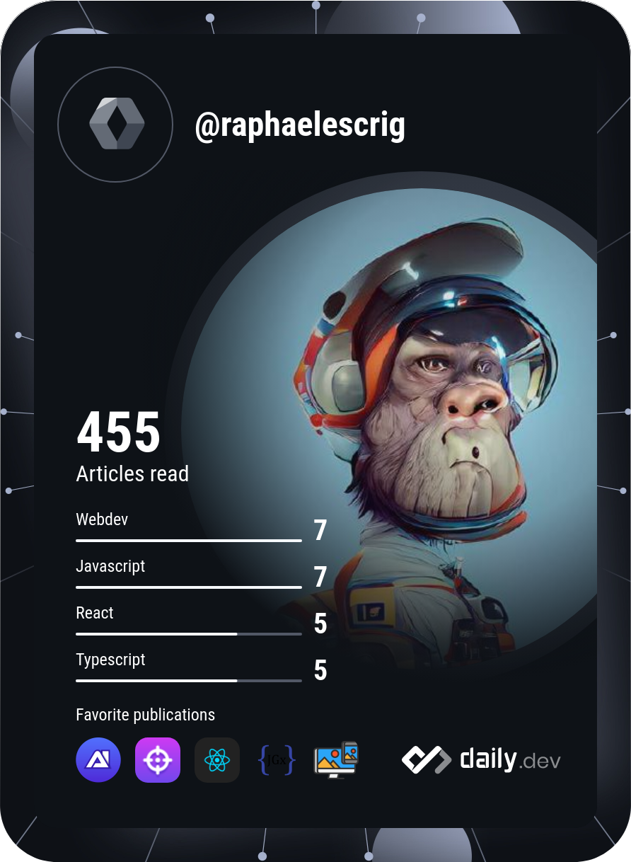 Raphael's Dev Card