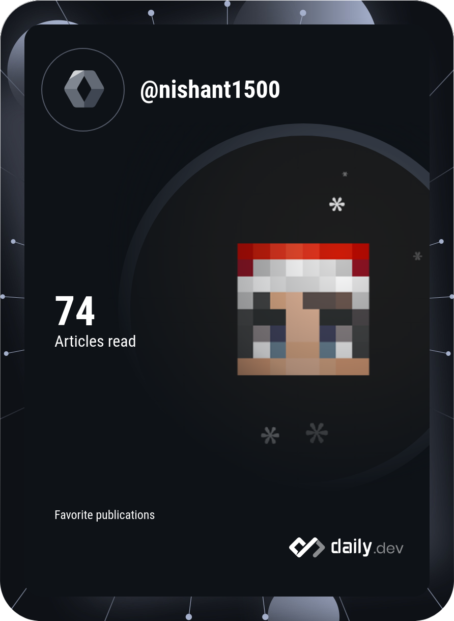 Nishant Behera's Dev Card