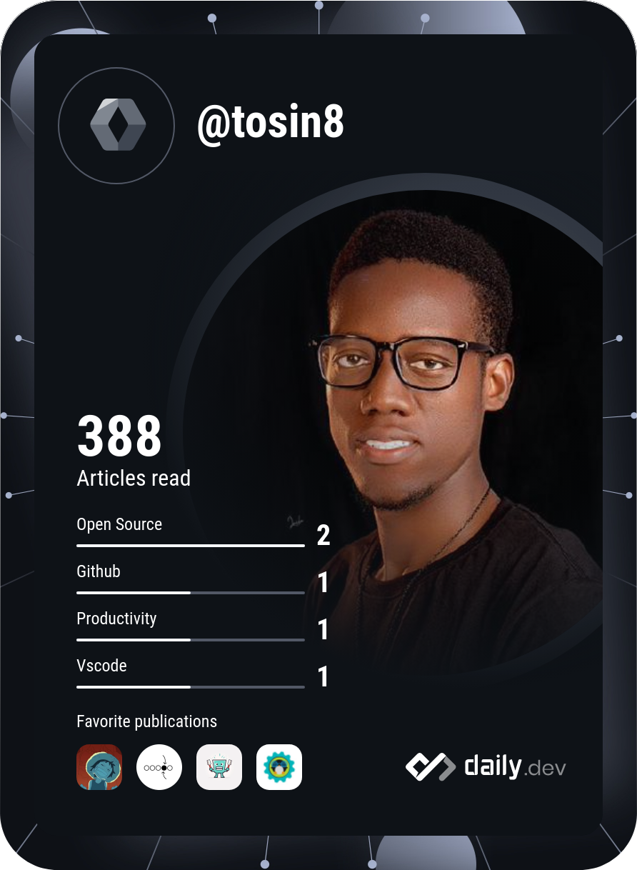 Tosin Ezekiel's Dev Card
