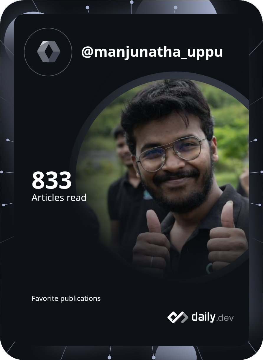 Manjunatha Sai Uppu's Dev Card
