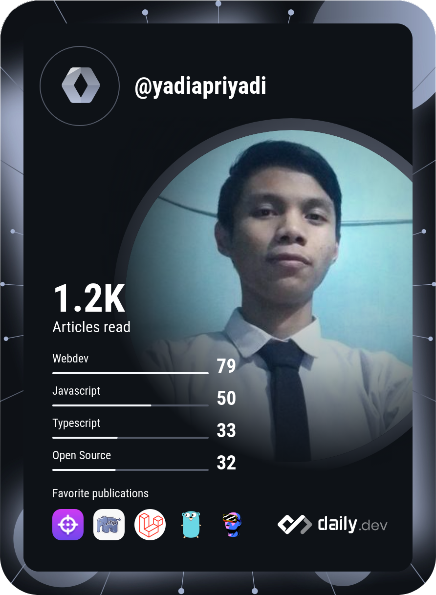 Yadi Apriyadi's Dev Card