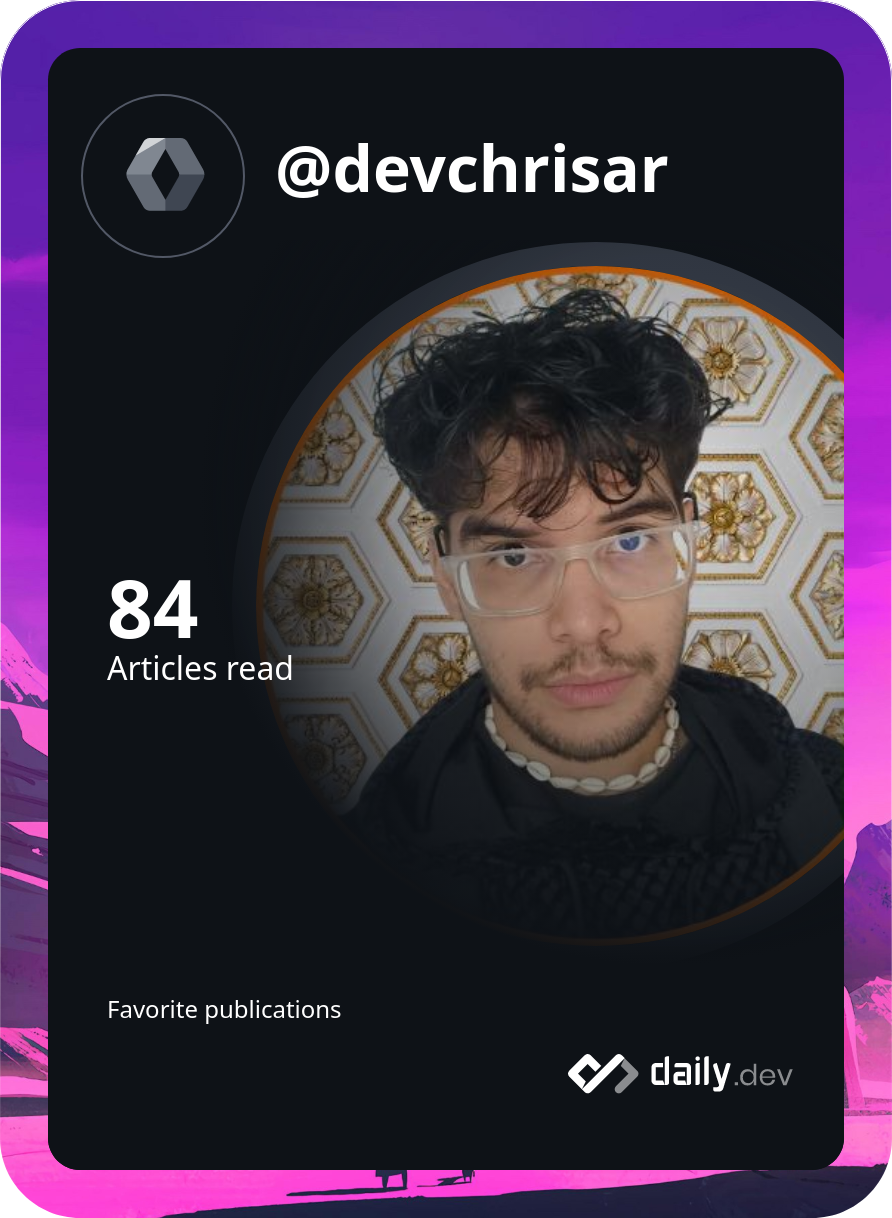 CHRISTOPHER HENRY ARIAS ARCIA's Dev Card