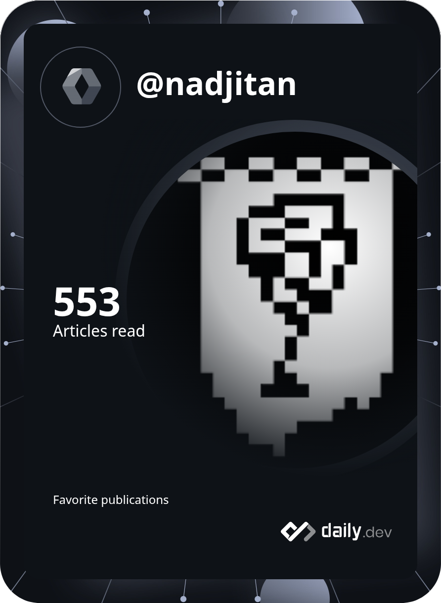 Nadji Tan's Dev Card