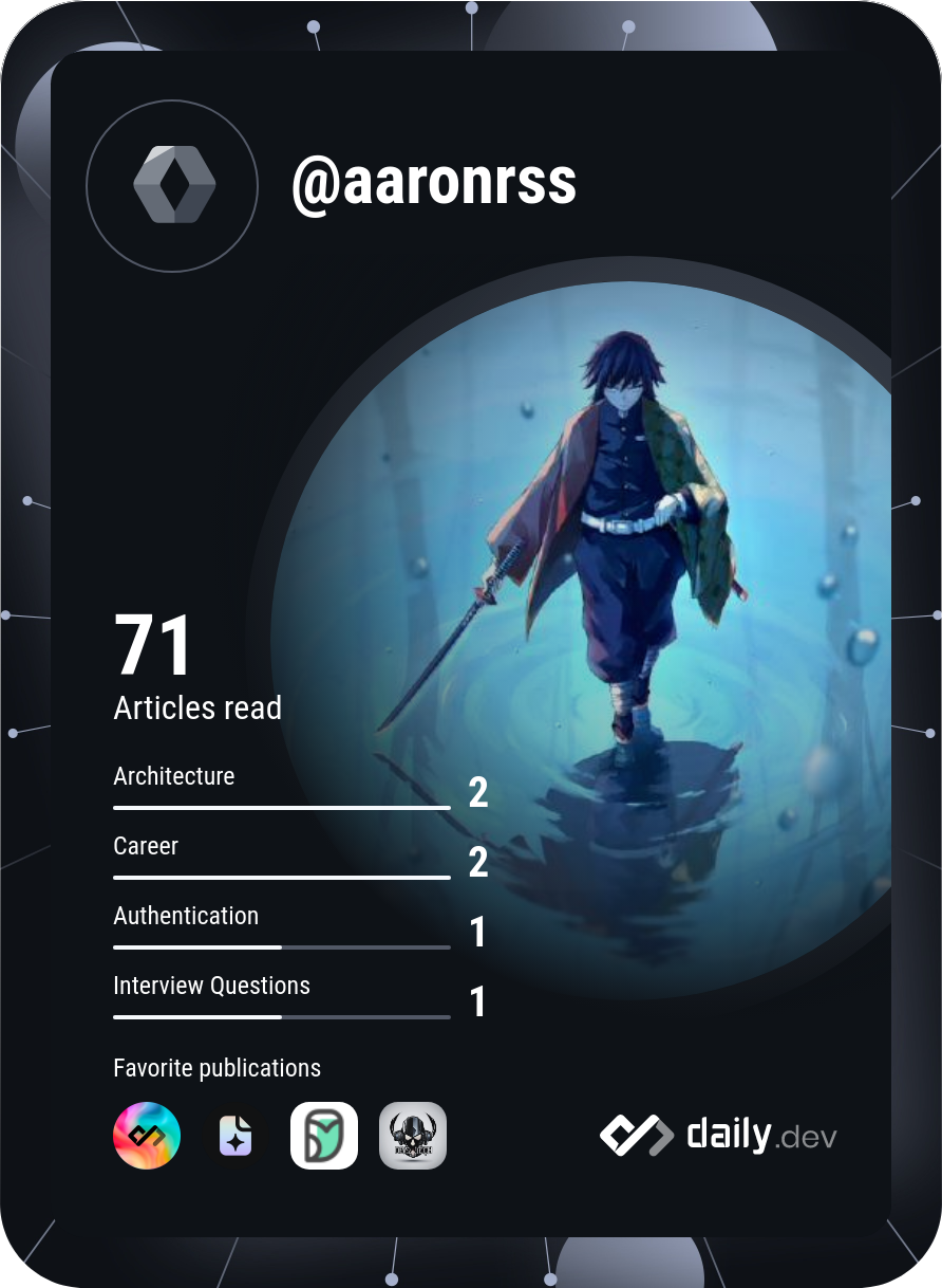 Aaron's Dev Card