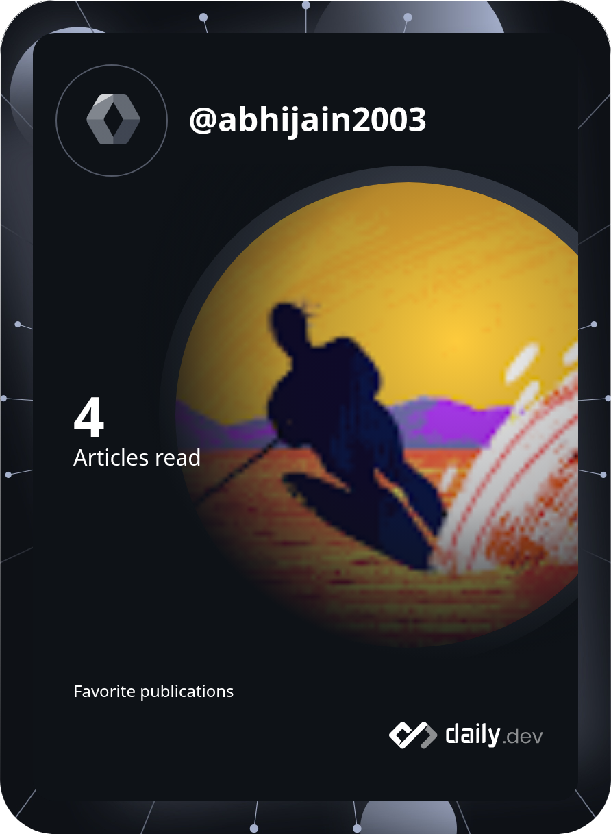 abhi jain's Dev Card