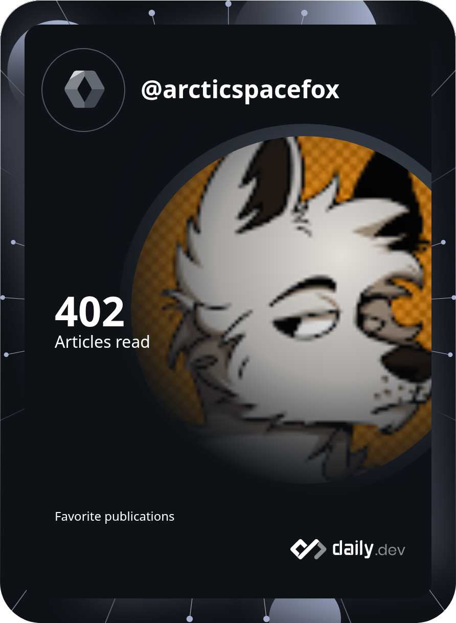 ArcticSpaceFox's Dev Card