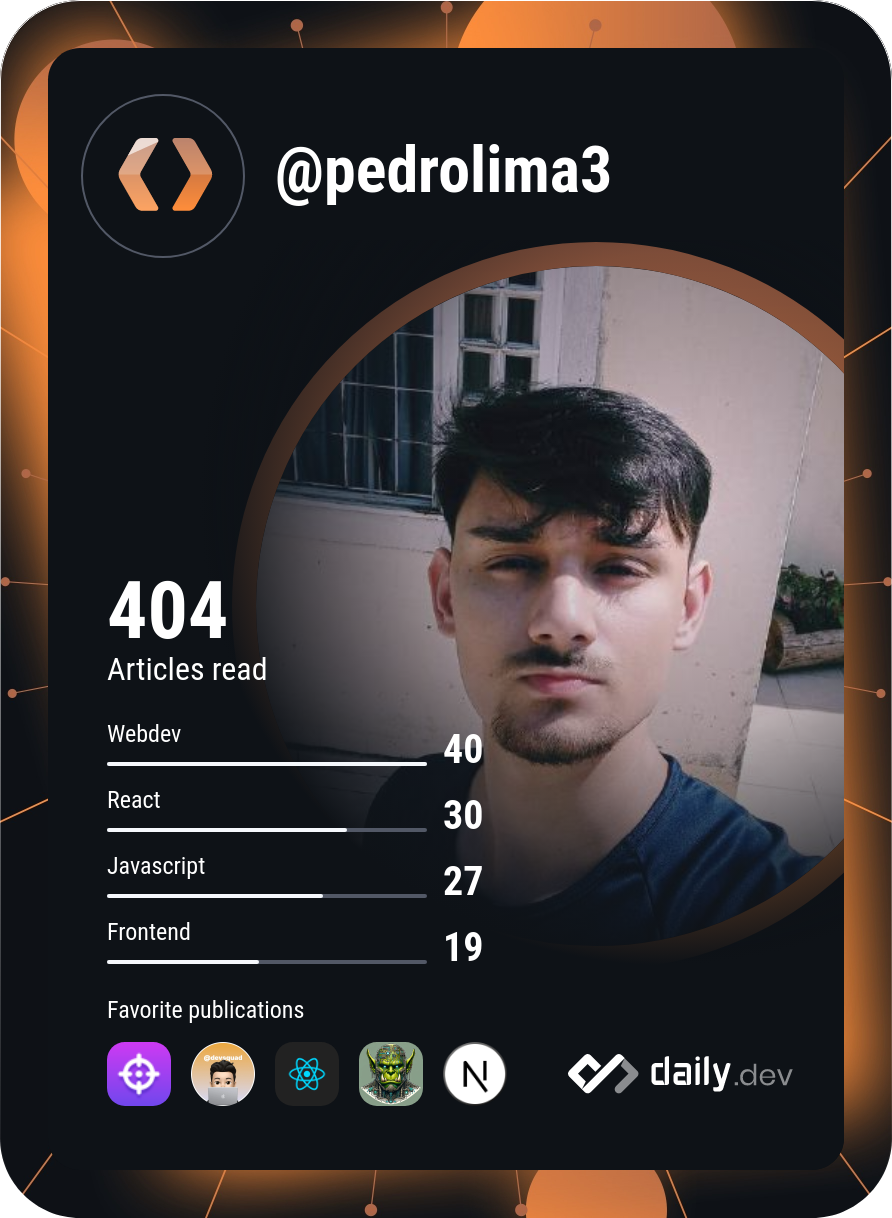 Pedro's Dev Card