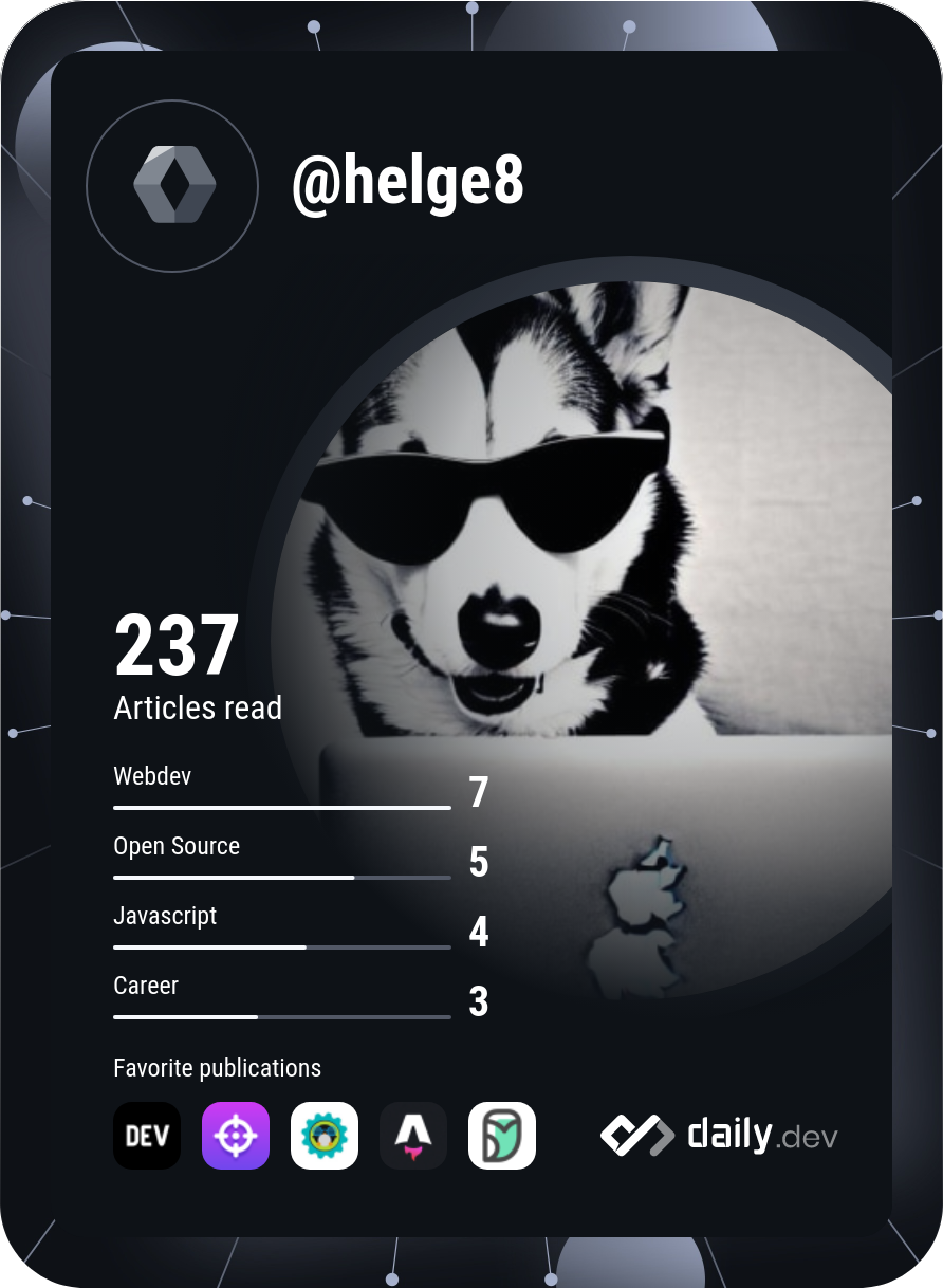 Helge Eight's Dev Card