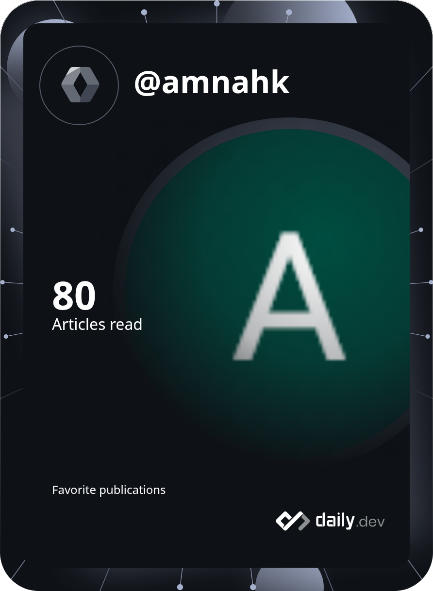 Amnah khatun's Dev Card