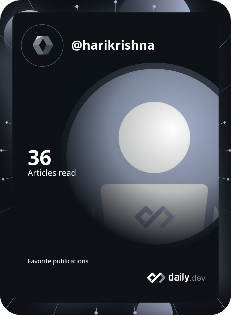 harik's Dev Card
