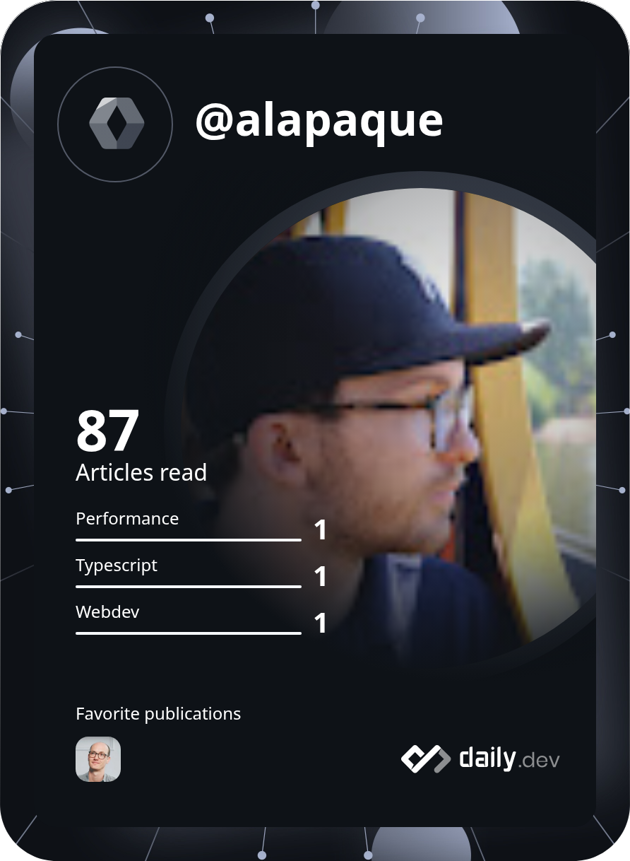 Amaury Lapaque's Dev Card
