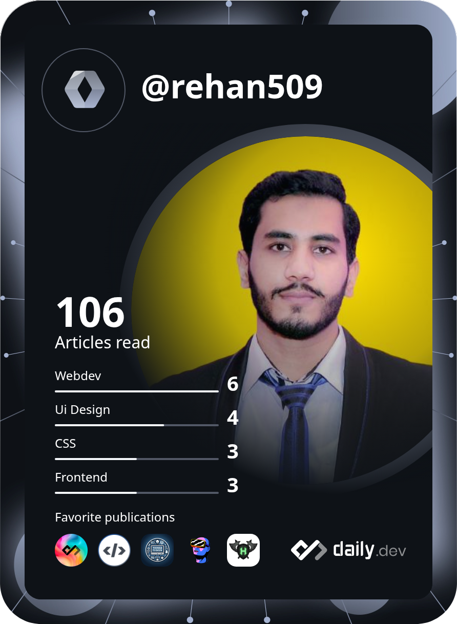 Rehan's Dev Card