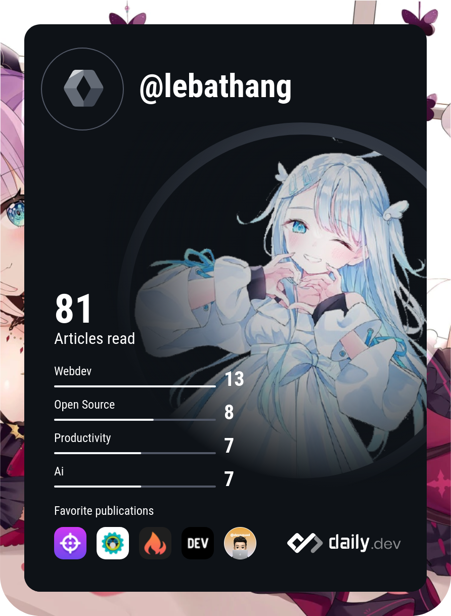 Lê Bá Thắng's Dev Card