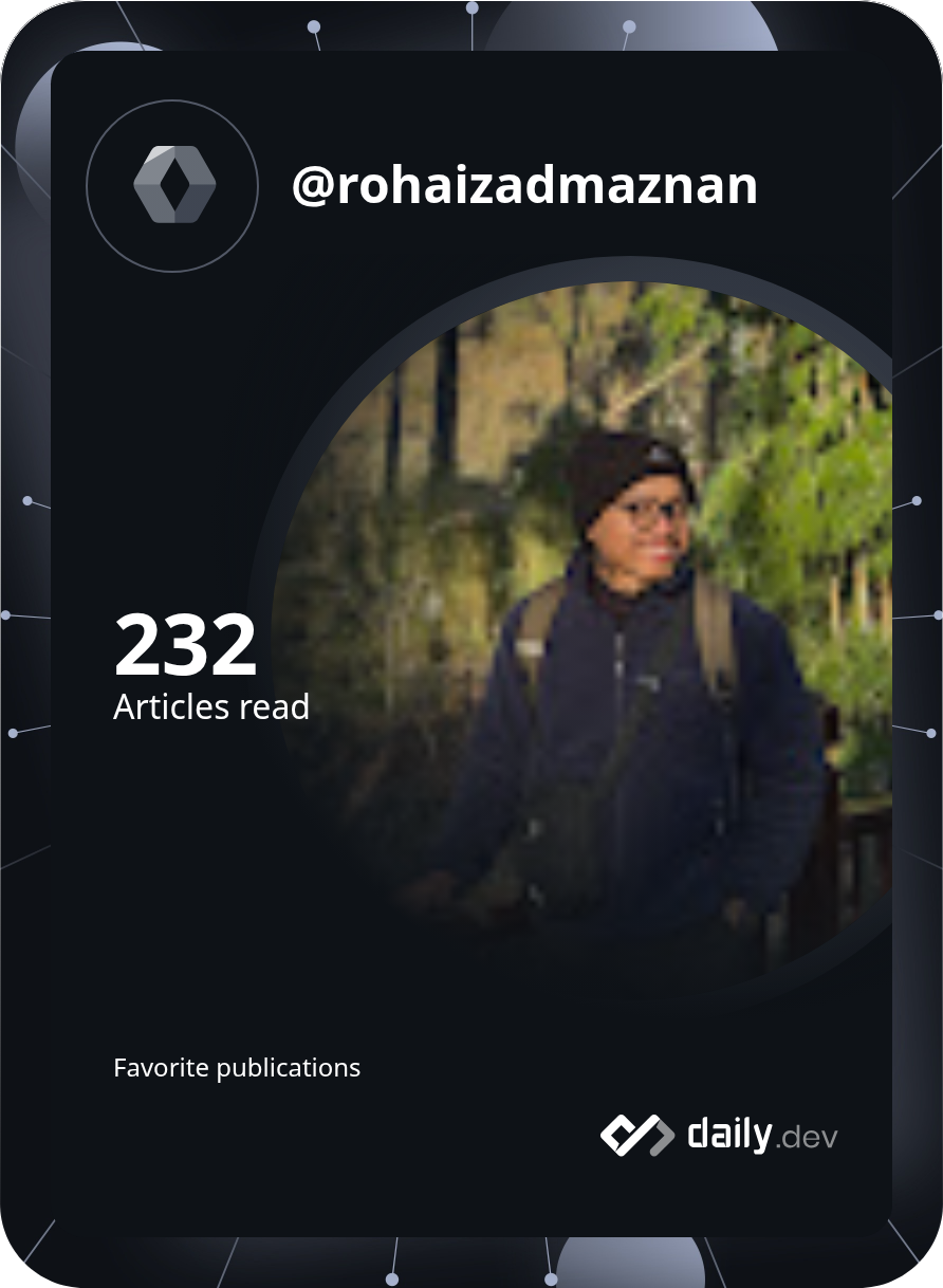 Rohaizad Maznan's Dev Card