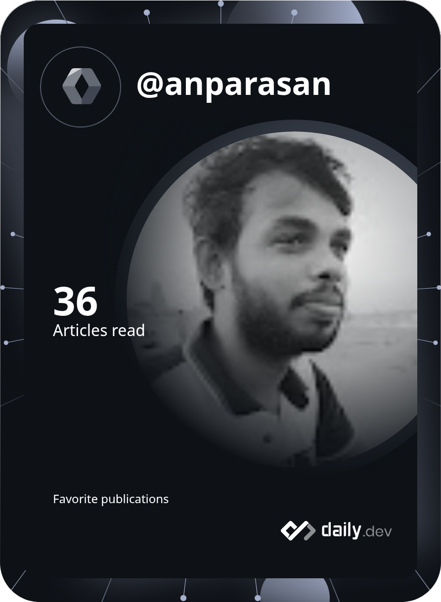 Anparasan's Dev Card