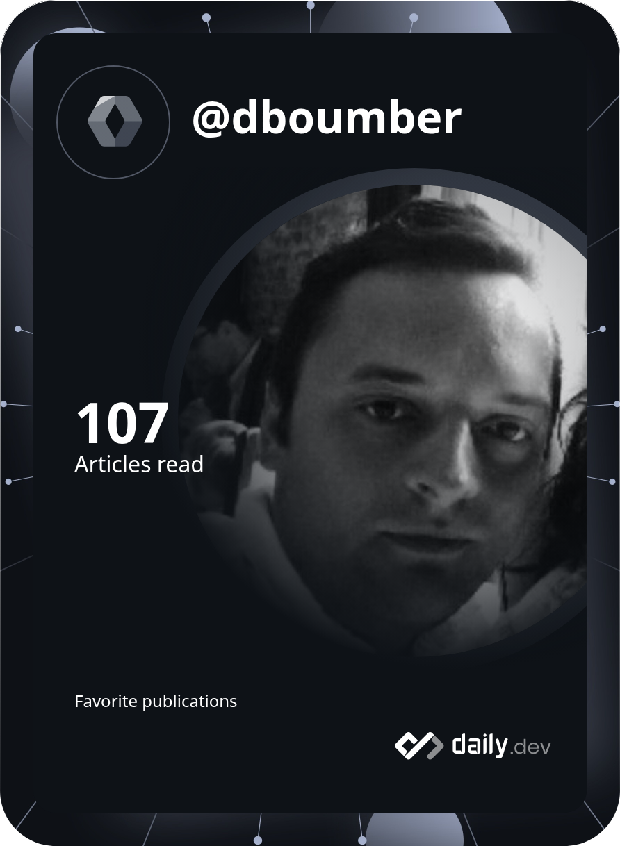 Dainis Boumber's Dev Card