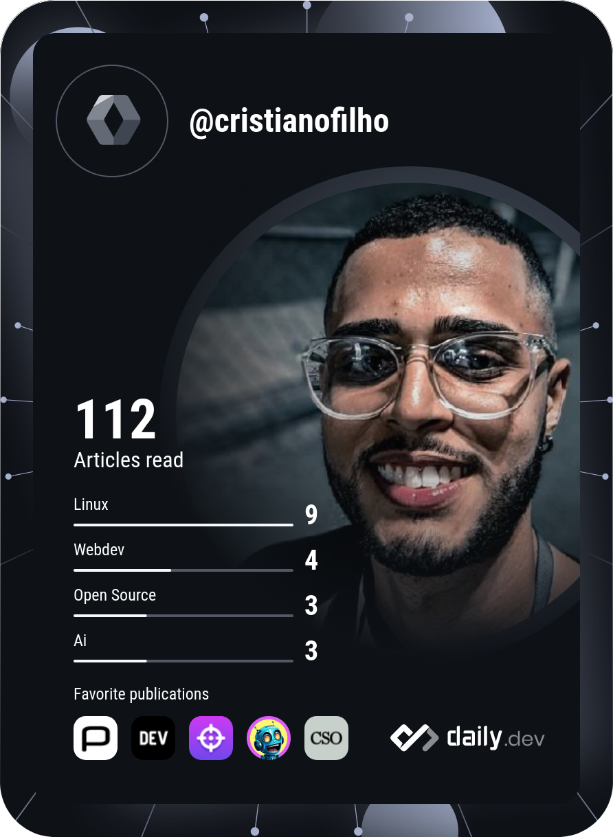 Cristiano Filho ✅'s Dev Card