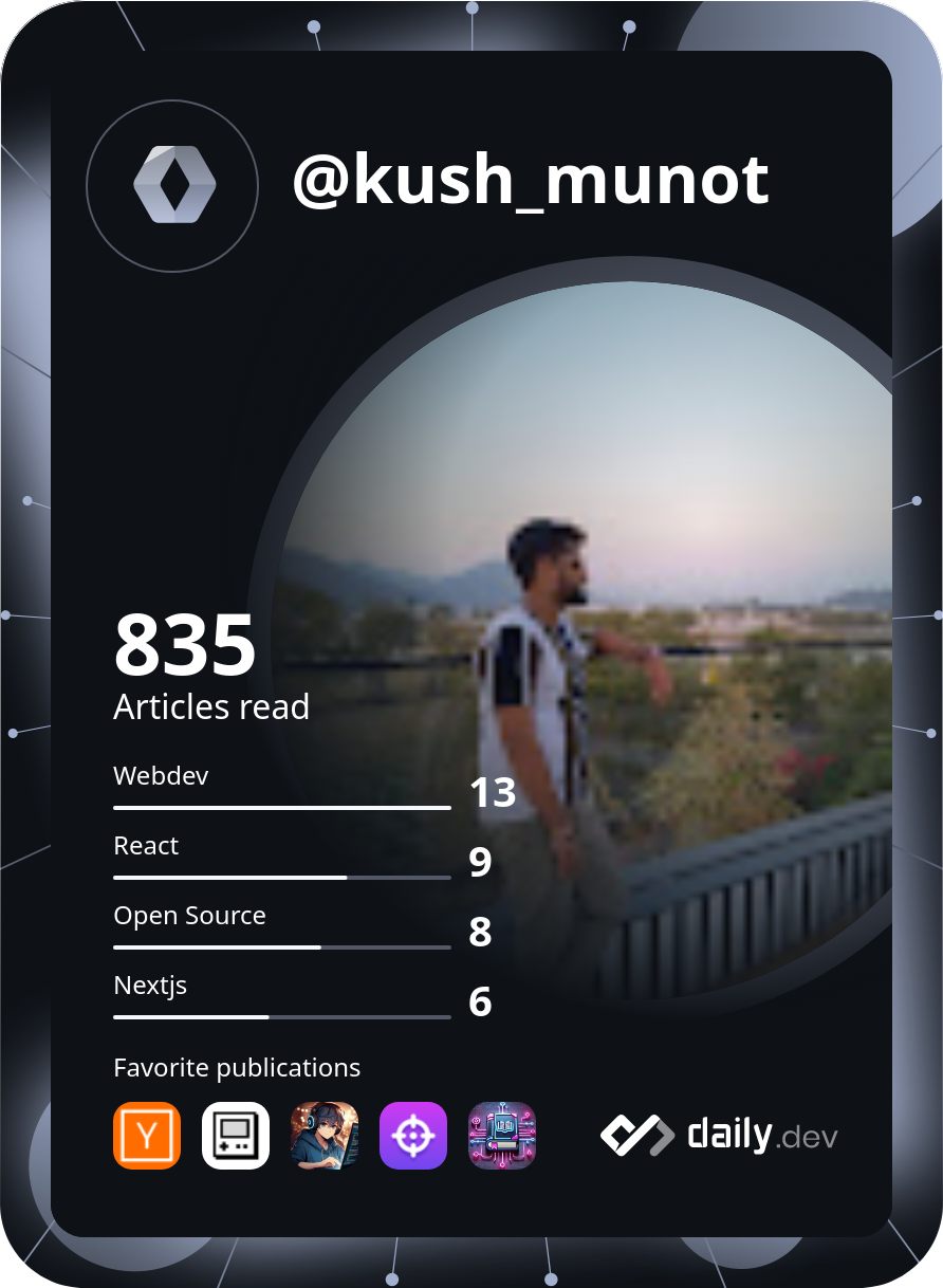 Kush Munot's Dev Card