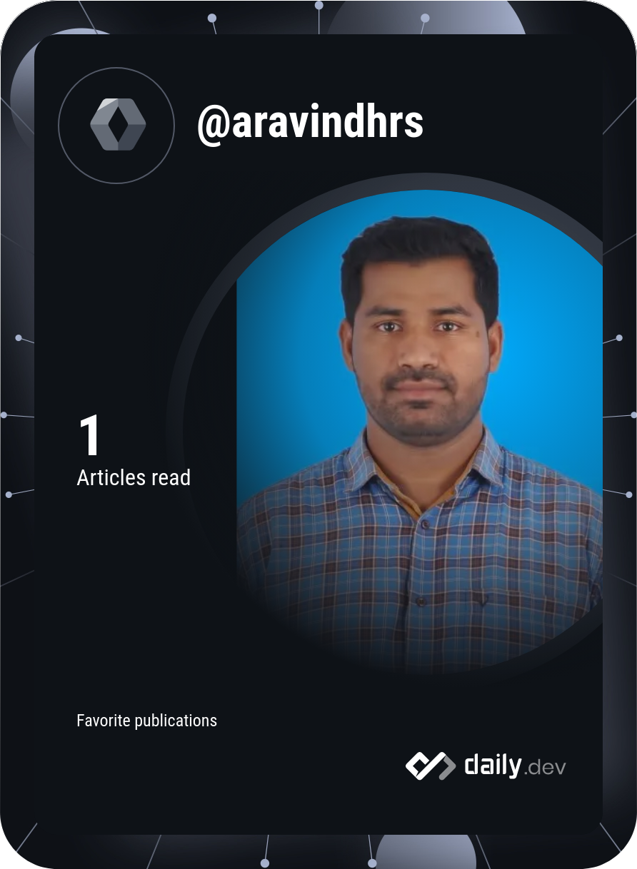 Aravindh Ravi's Dev Card