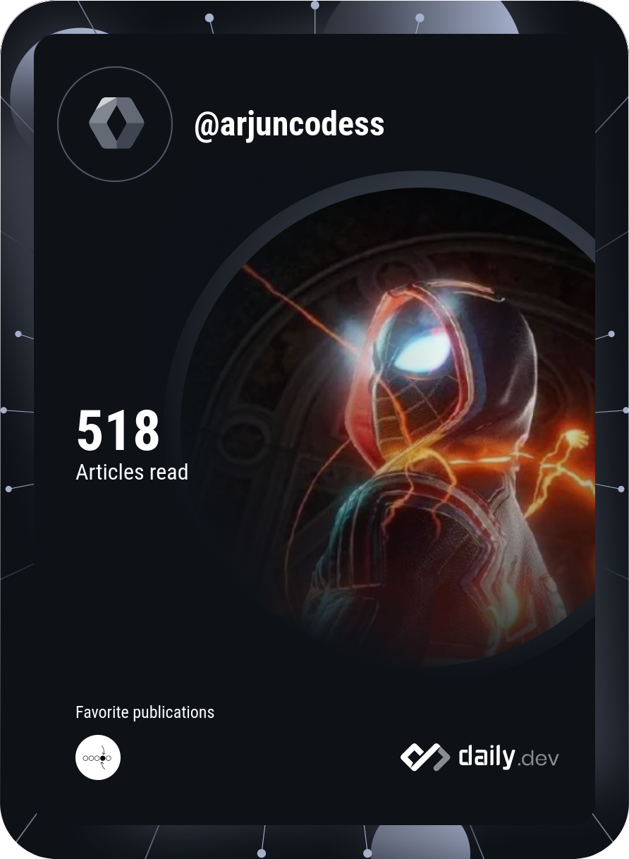 Arjun Vijay Prakash's Dev Card